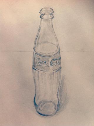 320x429 Coke Bottle Sketch - Coke Bottle Drawing