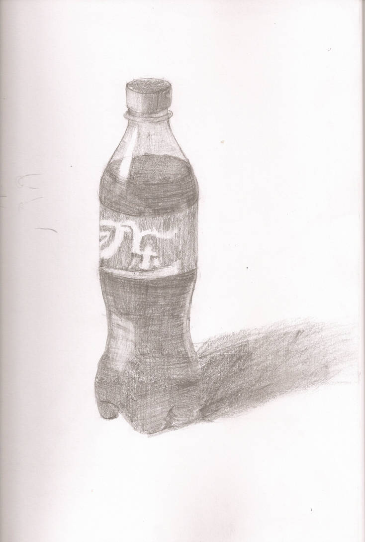 734x1089 Coke Bottle Sketch - Coke Bottle Drawing