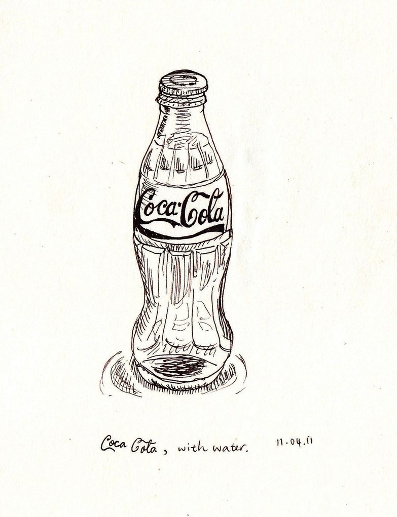 783x1021 Coke Drawing Bottl For Free Download - Coke Bottle Drawing