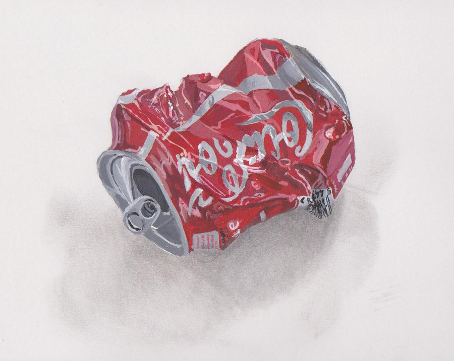 900x717 Copy Of Still Life With Soda Can - Coke Can Drawing