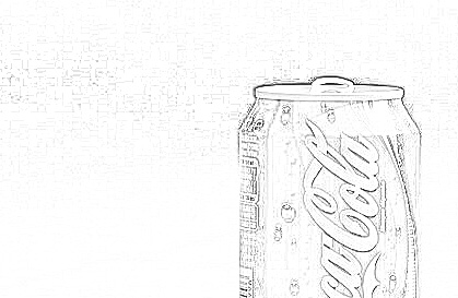 419x273 How To Change A Photo Into A Pencil Line Drawing In Photoshop - Coke Can Drawing