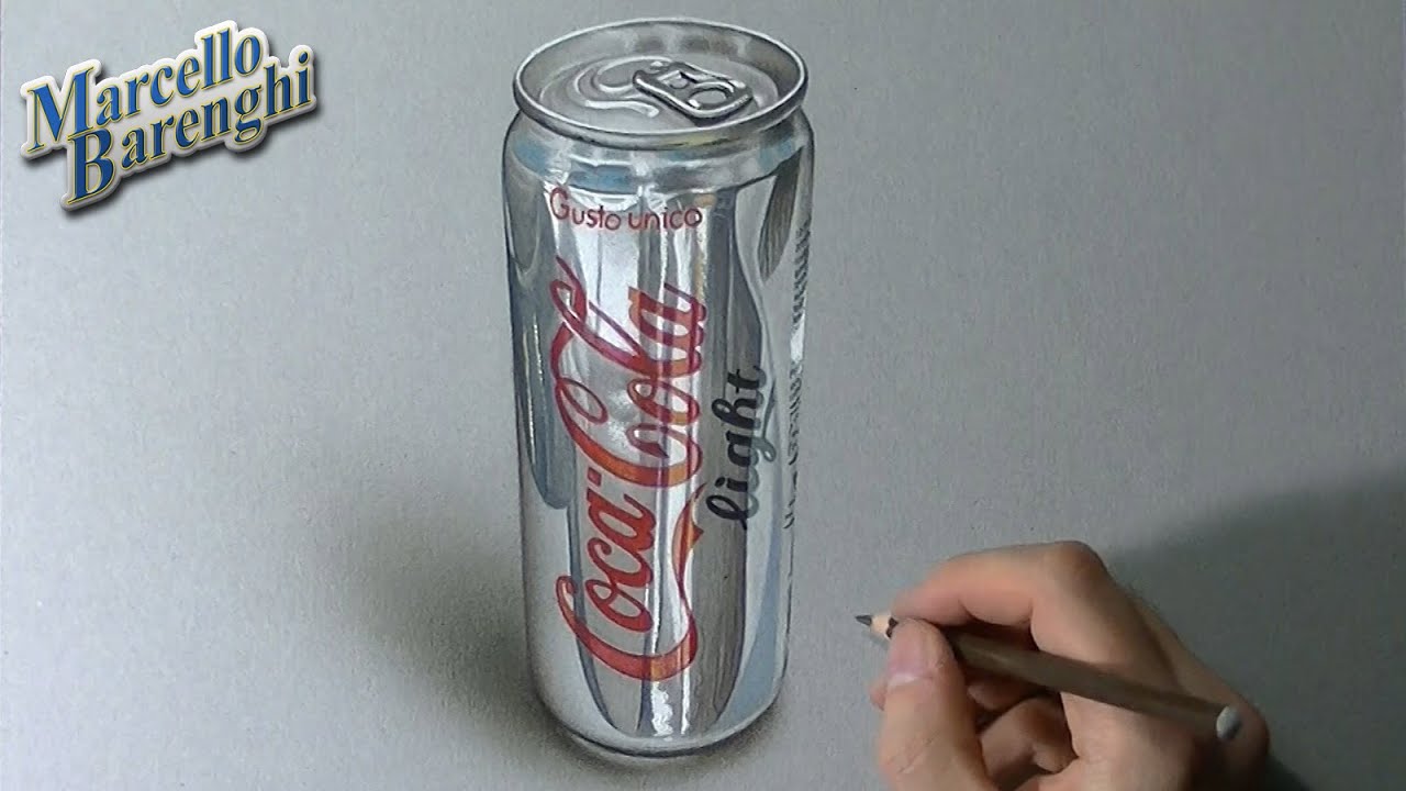 1280x720 Can Of Coca Cola Drawing - Coke Can Drawing
