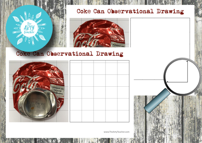 696x492 coke can grid drawing - Coke Can Drawing