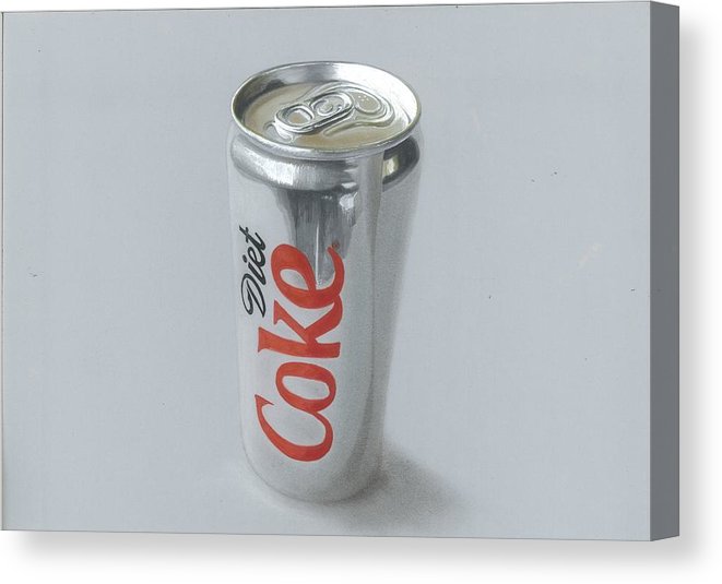 661x535 realistic drawing of diet coke can canvas print canvas art - Coke Drawing