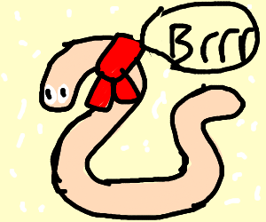 300x250 A Worm In Cold Weather Drawing - Cold Weather Drawing