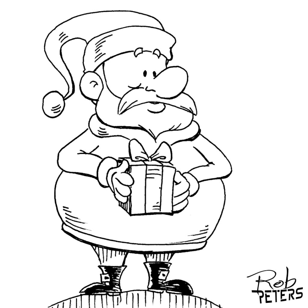 1024x1024 Daily Drawing Santa - Cold Weather Drawing