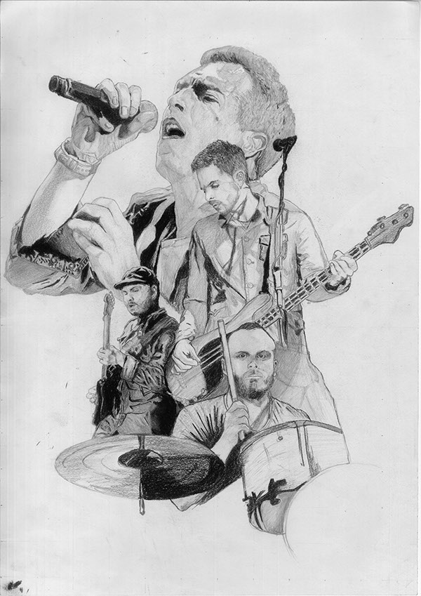 600x849 Coldplay Fan Art Poster On Behance - Coldplay Drawings