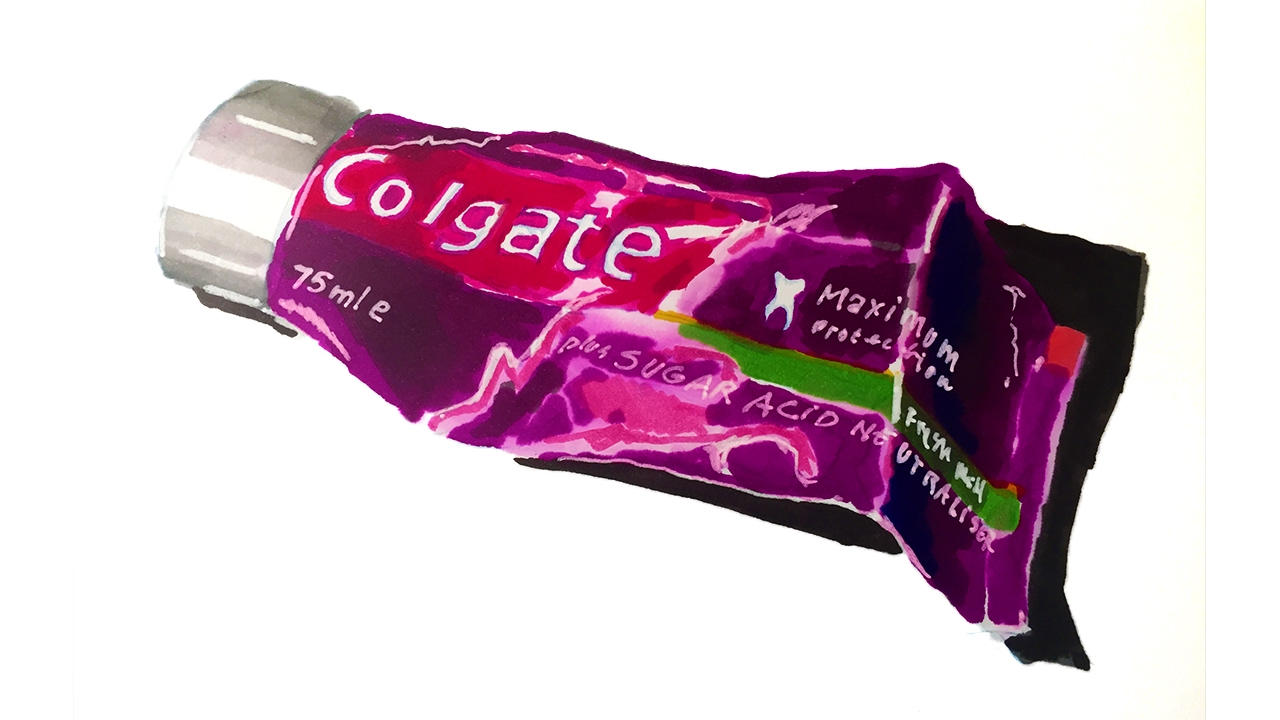 1280x720 drawing time lapse colgate toothpaste - Colgate Toothpaste Drawing