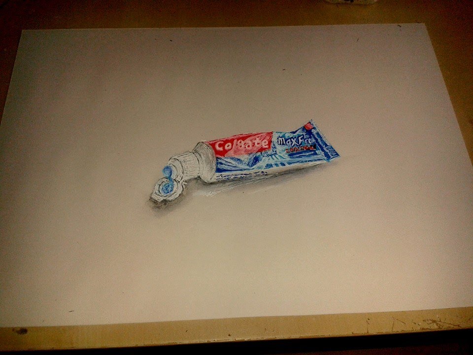 960x720 realistic drawing time lapse colgate toothpaste tube - Colgate Toothpaste Drawing