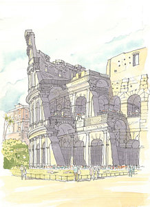 218x300 roman coliseum drawings fine art america - Coliseum Drawing