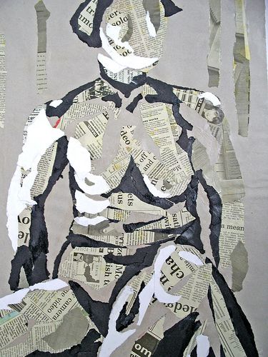 375x500 collage life drawing in stuff i like and want to try - Collage Drawing