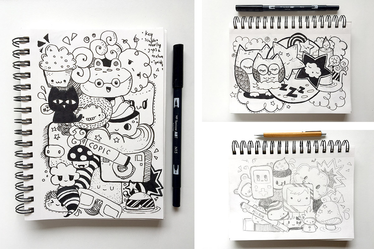 1200x799 create awesome kawaii collage in easy steps - Collage Drawing