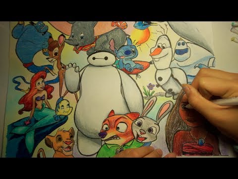 480x360 disney collage drawing - Collage Drawing