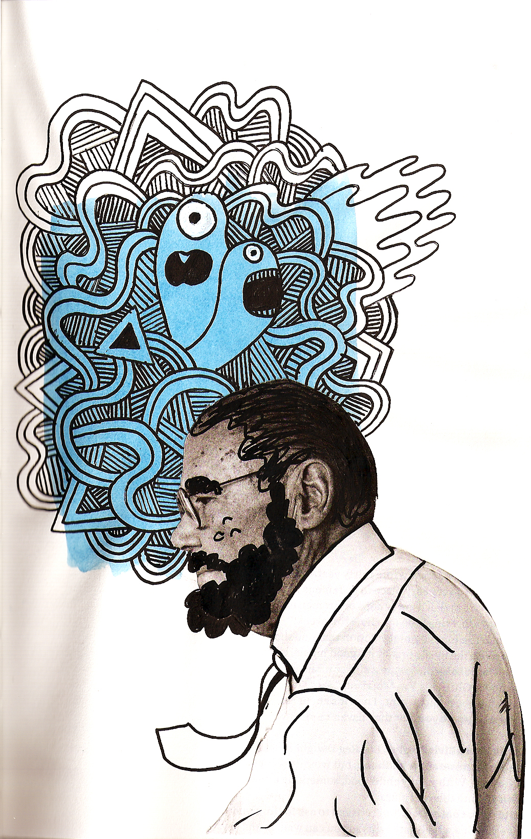 1038x1640 collage drawings on the fridge - Collage Drawing