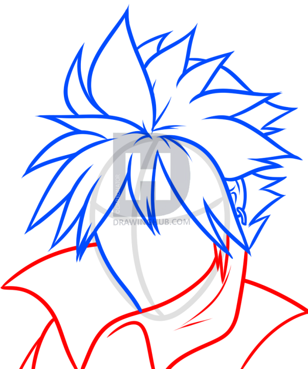 602x720 How To Draw Dark Cloud, Step - Collar Drawing