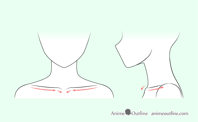 675x415 how to draw anime neck shoulders - Collar Drawing