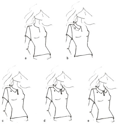 382x400 How To Draw Polo Shirts For Fashion - Collar Drawing