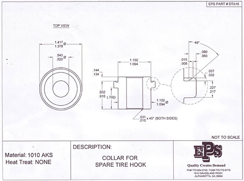 500x372 cold forming of a steel collar for the automotive industry - Collar Drawing