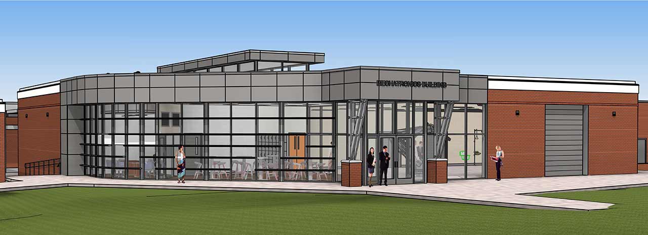1280x464 Mechatronics Building Drawing - College Building Drawing