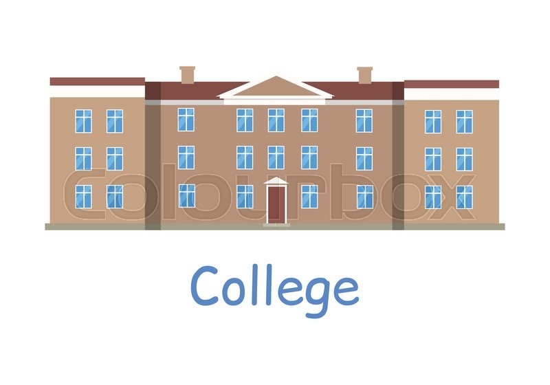 800x560 college building icon brown building stock vector colourbox - College Drawing