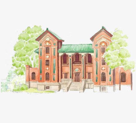 440x400 drawing on campus, art, campus scenery, college png image - College Drawing