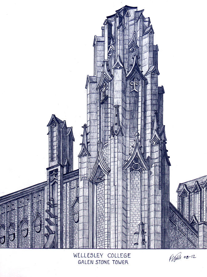 673x900 wellesley college drawing - College Drawing