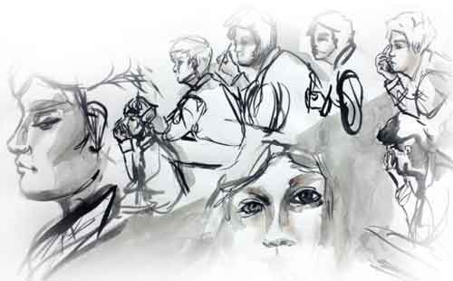 500x310 Student Community Drawing Poster - College Drawing