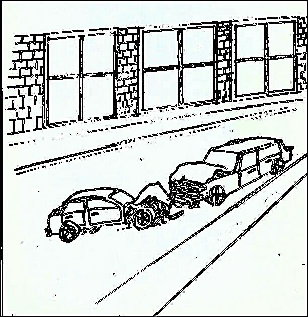 612x631 Collision Drawing - Collision Drawing