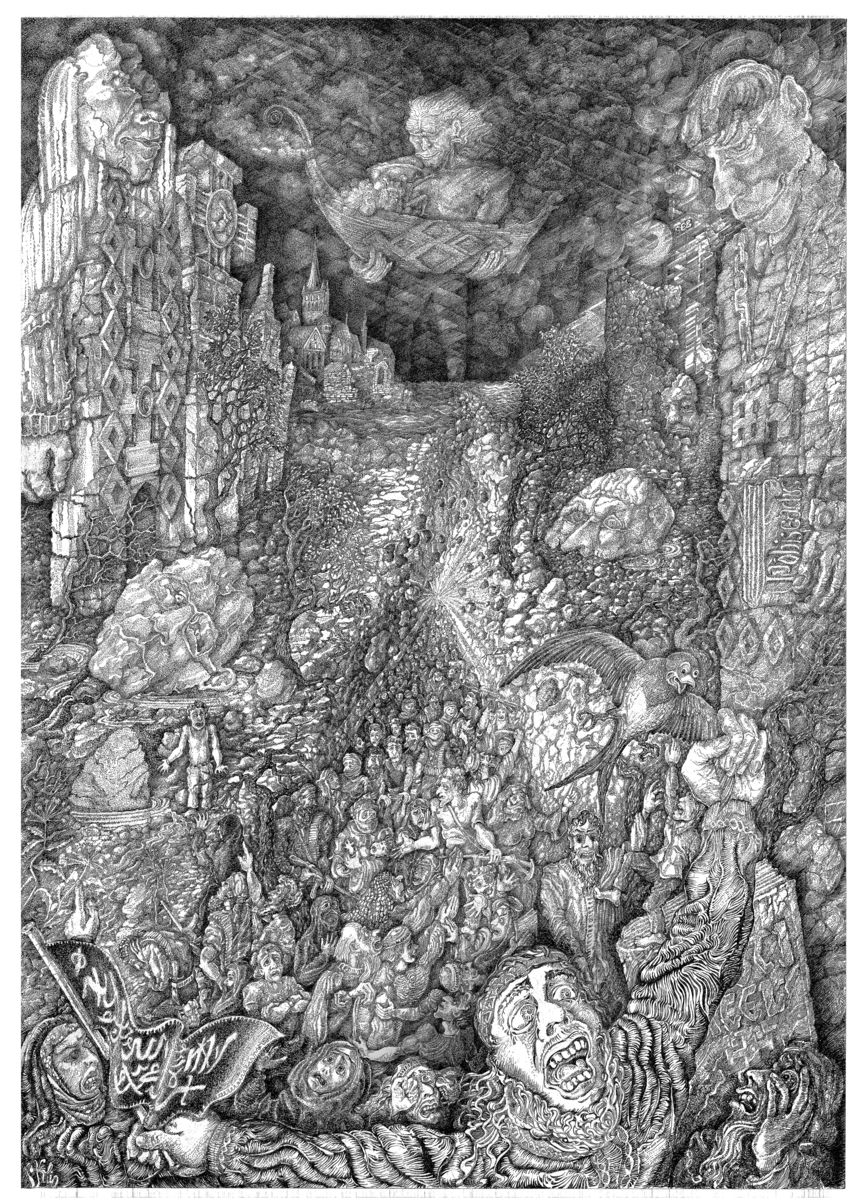 860x1200 Collision Of Civilizations Drawing - Collision Drawing