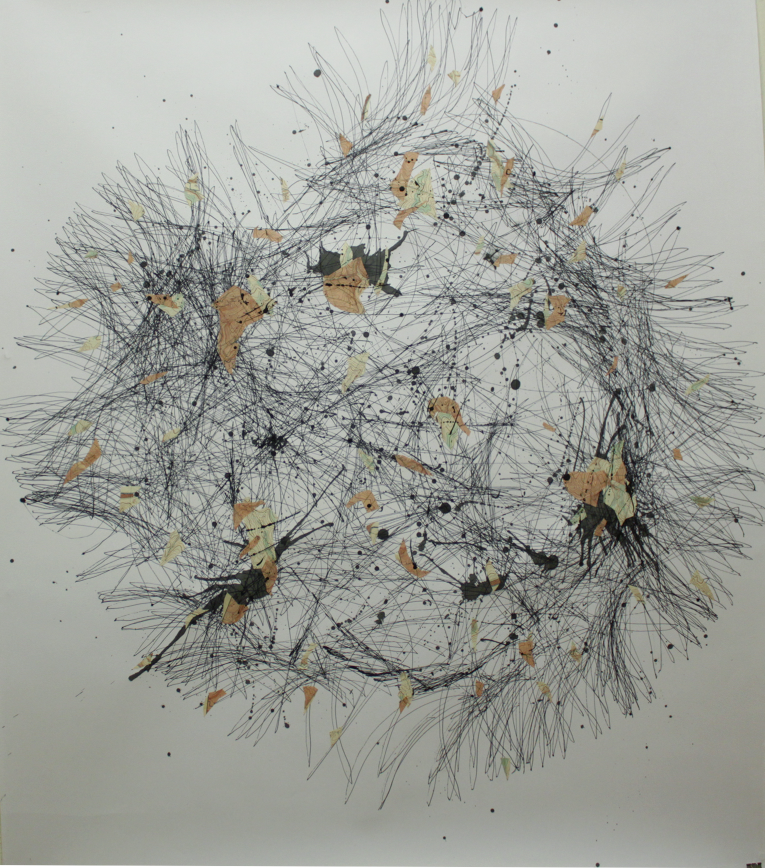 1530x1734 New Artworks Peter Foucault Art - Collision Drawing