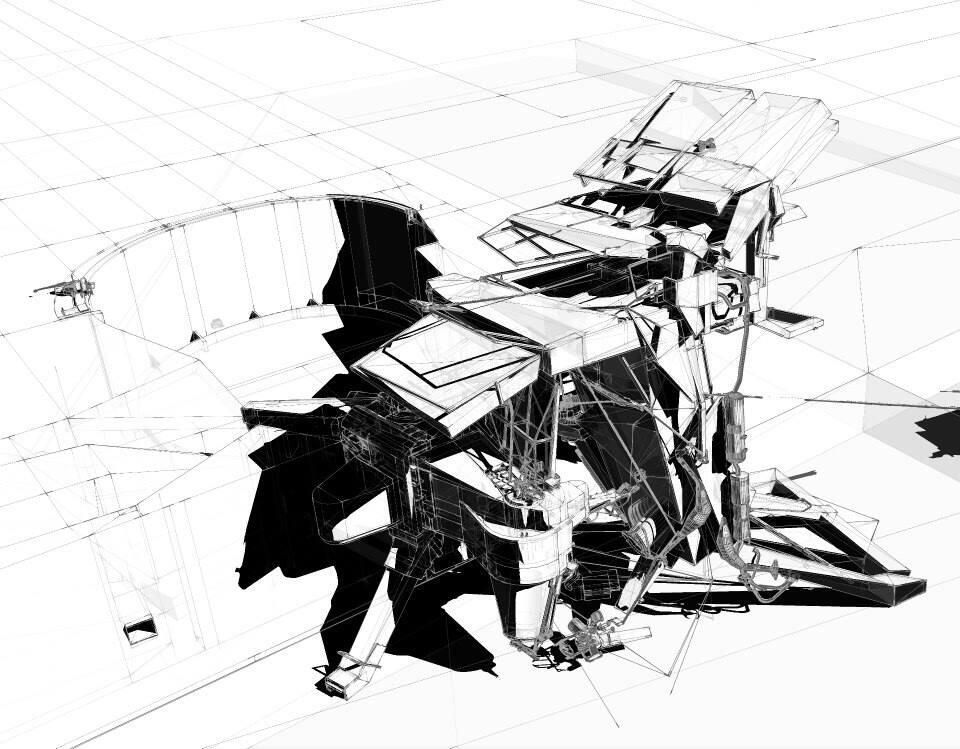 960x749 World Collision Overlap Space Architecture Design Process - Collision Drawing