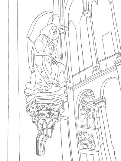 400x533 drawings romanesque churches in cologne, image - Cologne Drawing