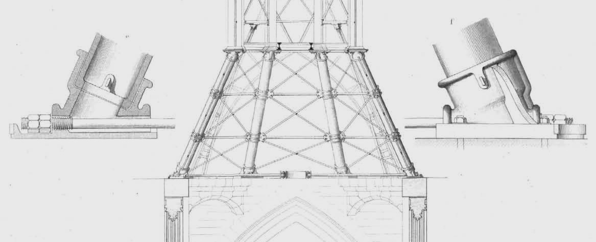 1167x475 filecologne cathedral, crossing tower, cutaway drawing of base - Cologne Drawing