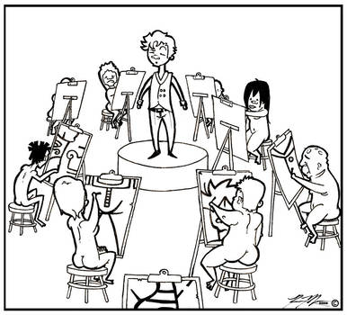 386x350 Nudist Colony Drawing Class - Colony Drawing