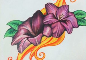 300x210 flowers color drawings flowers color drawings flower color drawing - Color Drawing Flowers