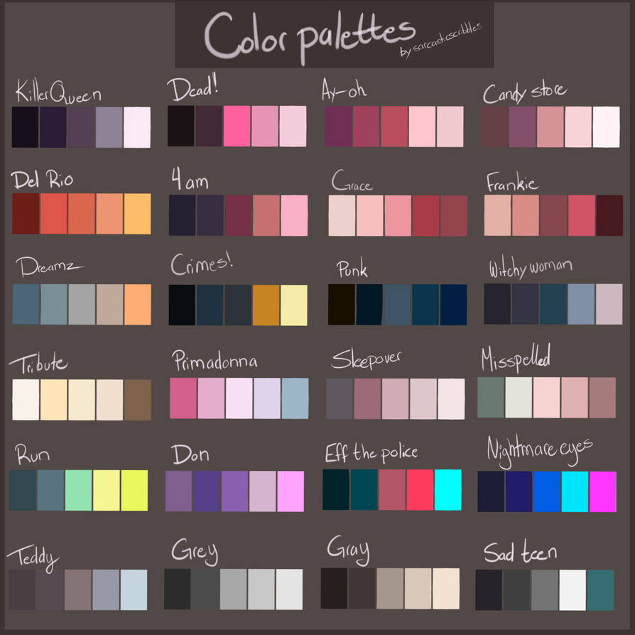 Aesthetic Drawing Color Palettes