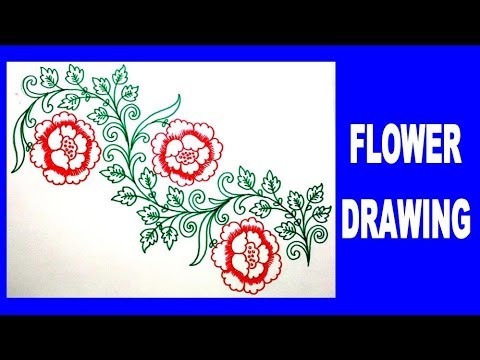 480x360 Flower Design With Colour Sketch Pen Drawing - Color Sketch Pen Drawing