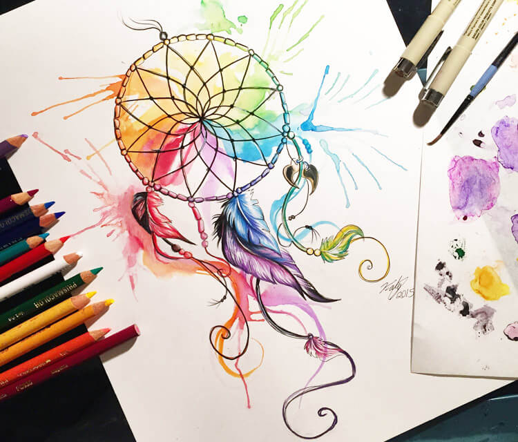 750x640 color wheel dreamcathcer color drawing - Color Wheel Drawing
