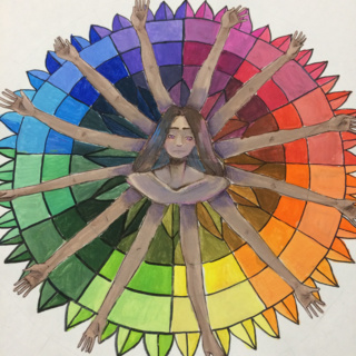320x320 here's a school art project i recently finished! it's a complex - Color Wheel Drawing