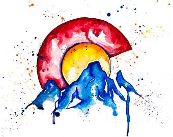 340x270 Colorado Paintings Etsy - Colorado Drawing