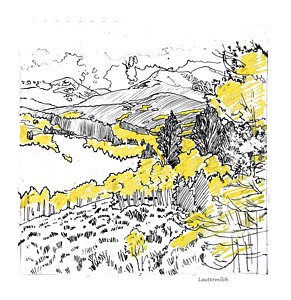 291x300 Mountains In Colorado Drawings Fine Art America - Colorado Drawing