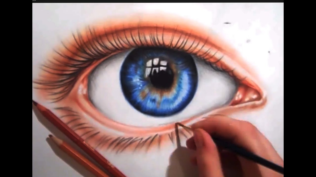 1280x720 drawing an eye using colored pencils - Colored Pencil Eye Drawing