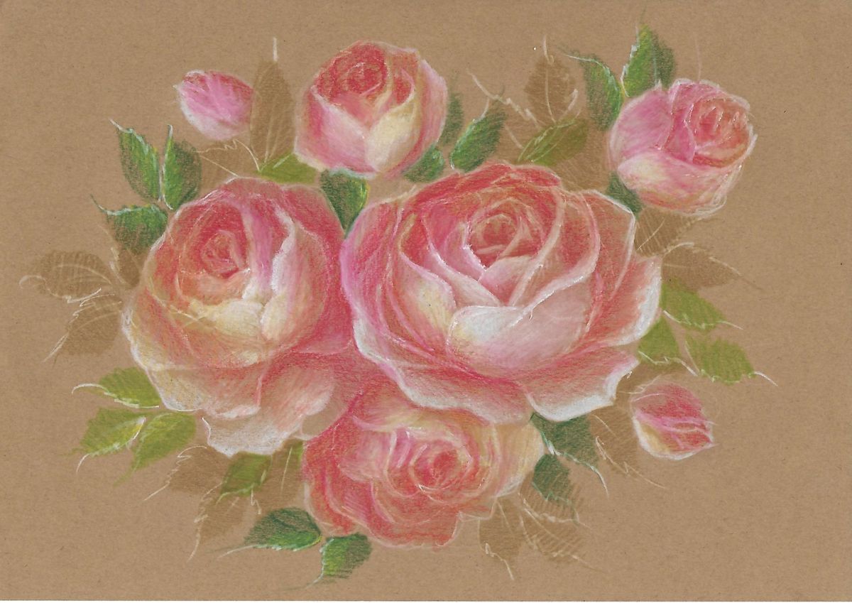 1200x849 Drawing - Colored Pencil Flower Drawings