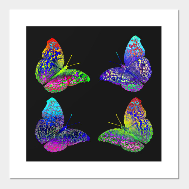 630x630 colorful bright rainbow colors butterflies drawing - Colorful Butterfly Drawing
