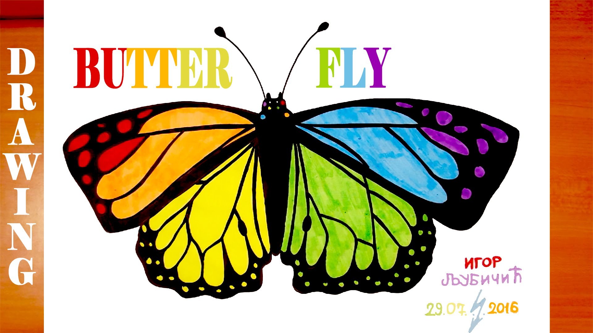 1920x1080 Easy Drawing For Butterfly How To Draw A Realistic Butterfly - Colorful Butterfly Drawing