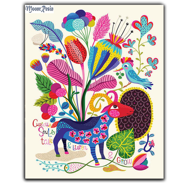 640x640 mooncresin diy diamond embroidery christmas colorful drawing - Colorful Drawing