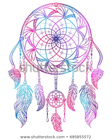 375x470 colorful dream catcher ornament feathers design stock vector - Colorful Dream Catcher Drawing