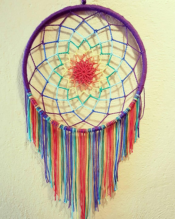 570x713 lgbt pride colors dream catcher chackras - Colorful Dream Catcher Drawing