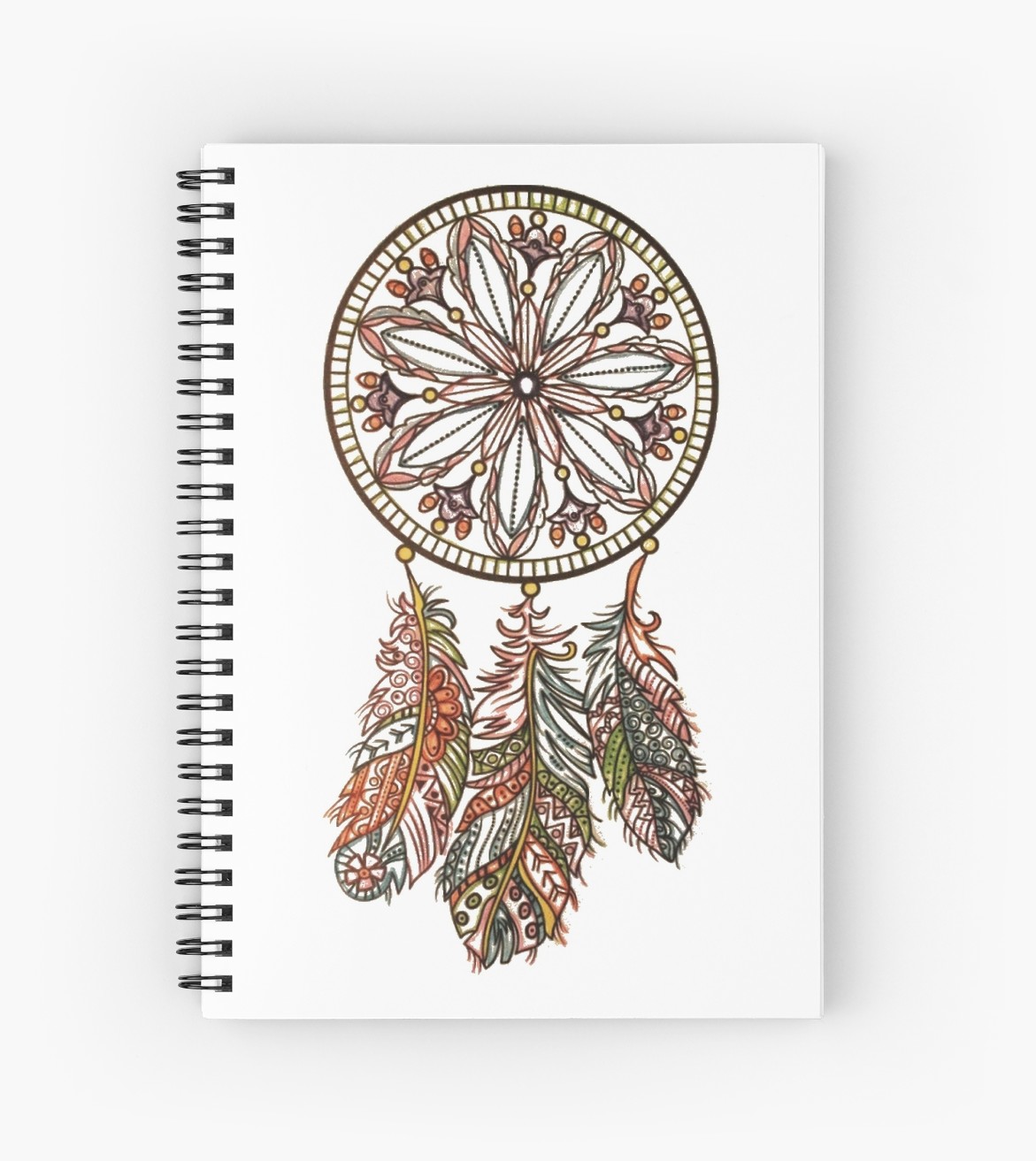 1171x1313 Colorful Dreamcatcher Spiral Notebooks - Colorful Dream Catcher Drawing