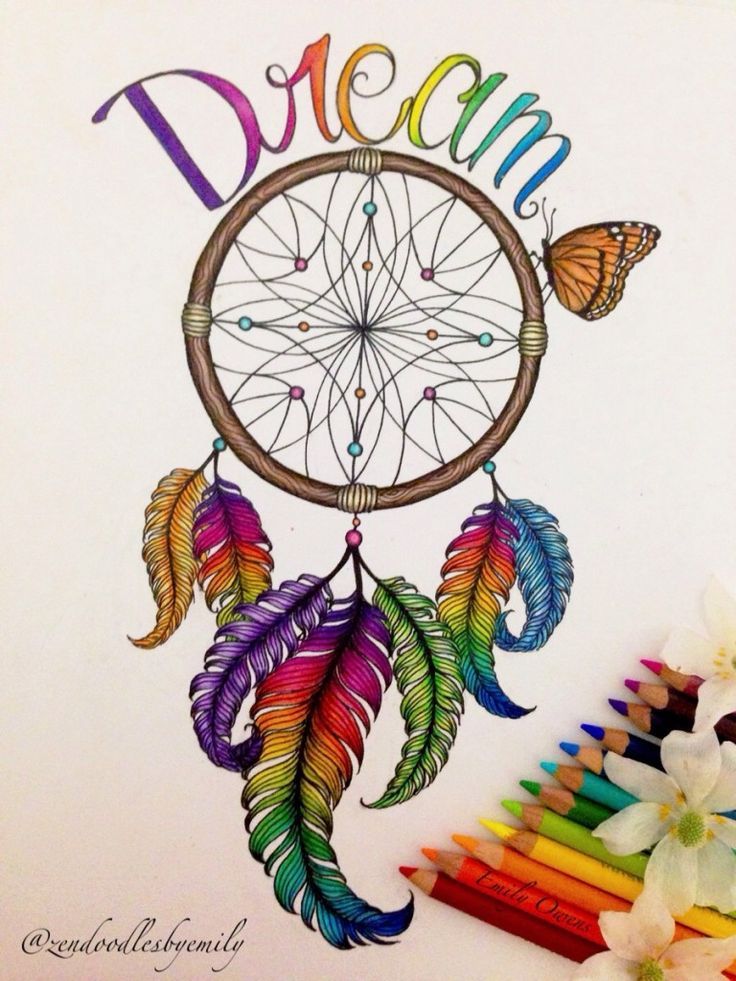 736x981 dreamcatcher drawing more dream catchers in dream catcher - Colorful Dream Catcher Drawing